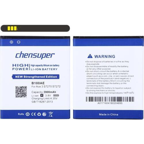 NEW 3900mAh B100AE Replaceable For Samsung Galaxy Ace 3 Battery S7270 S7272 S7898 S7562C S7568i i699i S7262 s7260 S7270L Battery