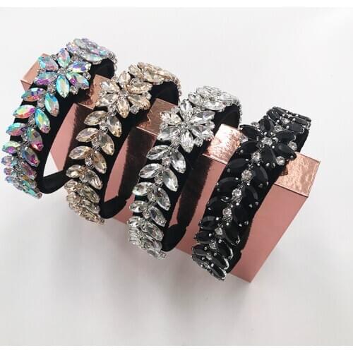 Newest Pearl Crystal Hairband Headband for Women Girl Hair Band Head on Female Hair Hoop Band Rhinestone Headwear