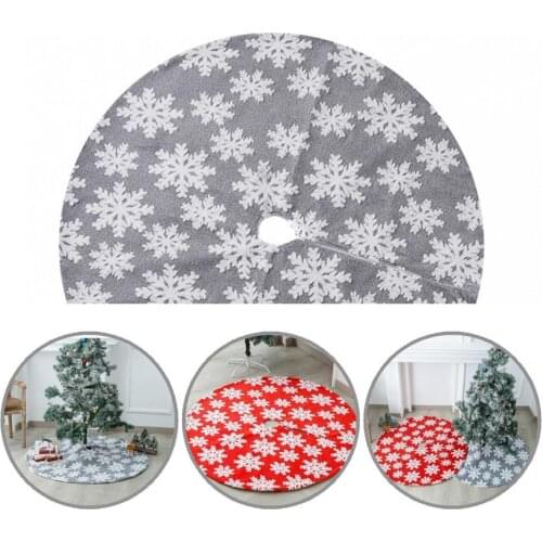 Practical Excellent Christmas Tree Skirt Decorative Mat Fabric Xmas Tree Ornaments Eco-friendly for Bedroom