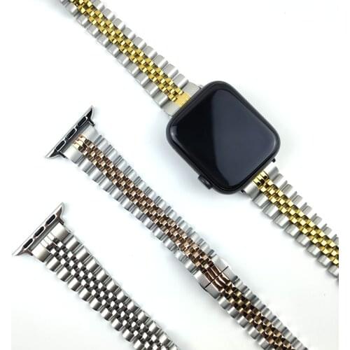 Slim Waist Band for Apple Watch 38mm 40mm Bands Stainless Steel Wrist Bracelet for iWatch SE 6/5/4/3/2/1 Strap 42mm 44mm Women