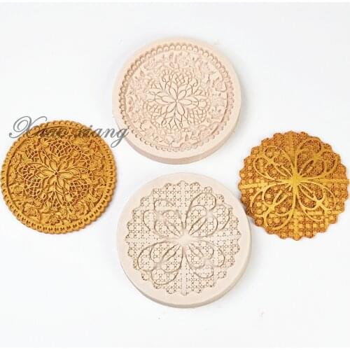 DIY Lace Flowers Silicone Molds Fondant Mould Cake Decorating Tools Chocolate Gumpaste Molds, Sugarcraft, Kitchen Gadget FM385-1