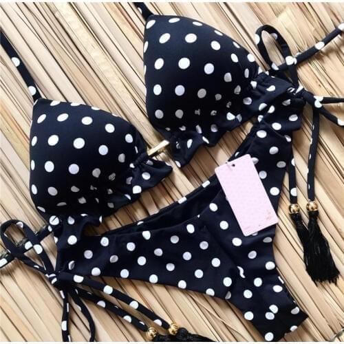Sexy Halter Swimsuit New Lace-up Beach Wear Women Thong Micro Bikini 2021 Brazilian Bikini Print Swimwear String Mini Swimsuit