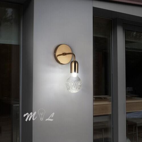 Modern gold crystal wall lamp + bathroom lamp electroplating metal lamp G9 led wall lamp accessory luminous mirror lamp