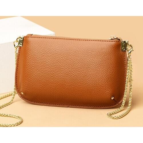 Cross Body Bag Woman Genuine Leather Shoulder Mini Chain Malas E Bolsas Feminimas Small Designer Bolsa Feminina Pequena Lujo New