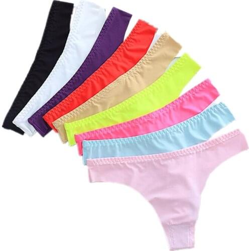 Hot Sale Womens Seamless G-String Thong Panties String Underwear Female Briefs Sexy Lingerie Intimate Ladies Low-Rise Brazilian