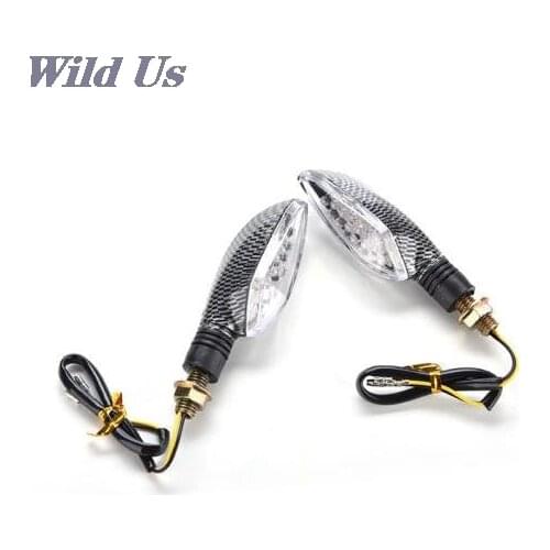 2 pcs 15led Universal Black Motorcycle Bike Turn Signal Indicator Amber Light Lamp