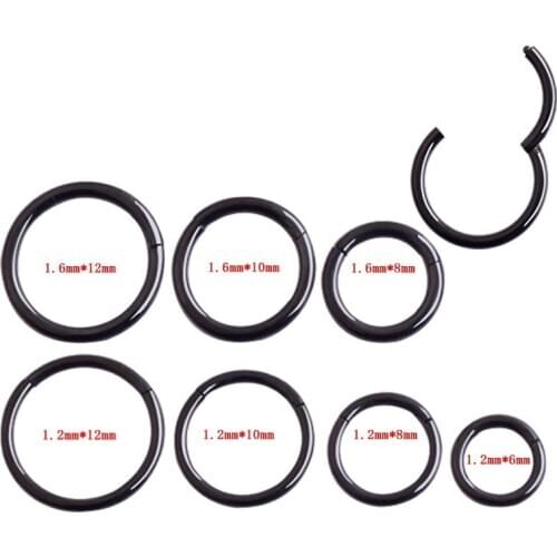 1Pcs The Latest European and American Fashion Stainless Steel One Closed Nose Rings