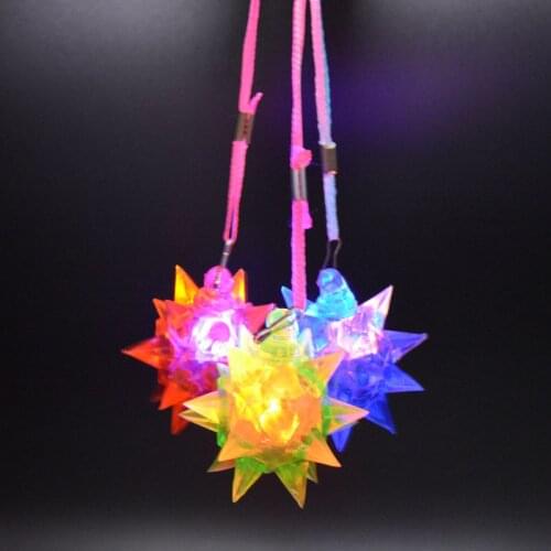 10pcs Creativity Flashing Crystal Star Necklaces for Kids Toy Girls Light Up Pendant Princess Birthday Party Favors Bag Fillers