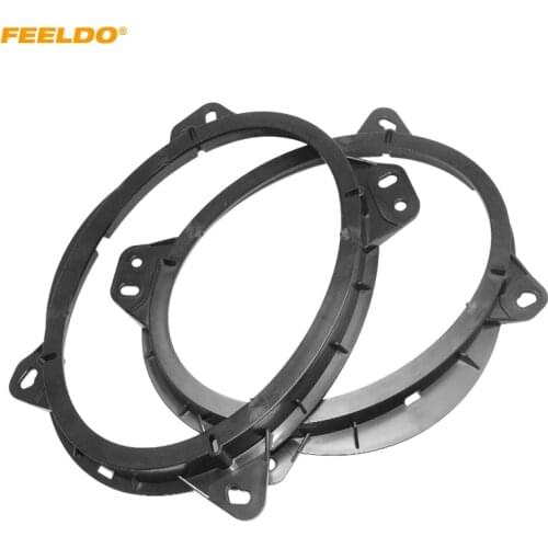 FEELDO 2pcs Car Front Door Speaker Spacer Mats for Toyota Camry Highlander Prado Reiz BYD 6*9 Car Speaker Rings Mount #HQ6812