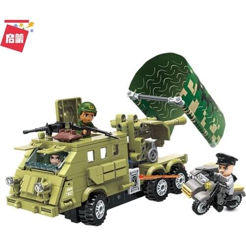 388PCS Enlightenment 21012 Military Series Counter Ambush Armored Vehicle Assembly Model Boy Assembly Building Block Toy Gift