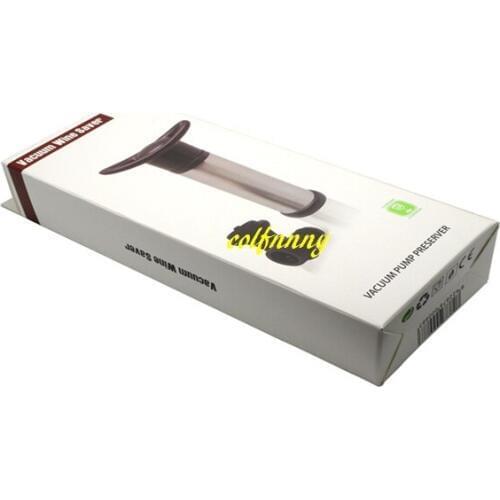 50sets/lot Reusable Wine Bottle Vacuum Saver Sealer Preserver Pump With 2 Stoppers For Bar Tools With retail box