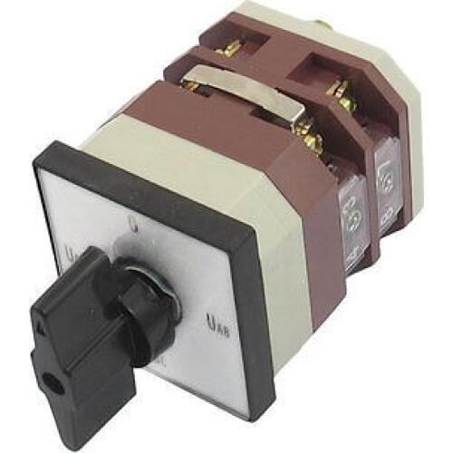 500V 16A 8 Terminals 4 Positions Rotary Cam Changeover Switch