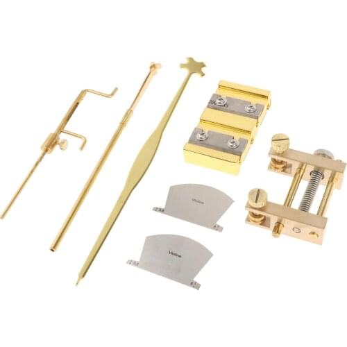 7pcs Brass Sound Post Gauge Set with Violin Peg Shaver Violin Making Tools
