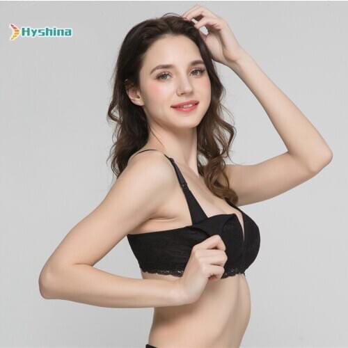 No steel ring front button to gather pregnant underwear silk breast-feeding bra