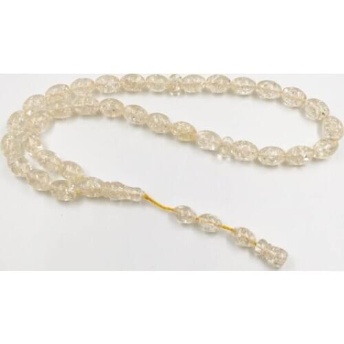 Tasbih Big size White resin 33 beads Rosary Muslim Man bracelet High quality Mastkhan Islamic gift eid adha arabic Misbaha