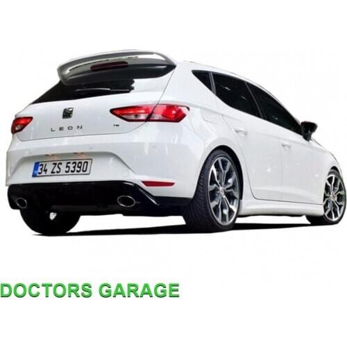 Rear Bumper Diffuser Seat Leon MK3 2013 2014 2015 2016 Style Model Black 2 Exhaust Exit Body Kit Lip Sport Auto Car Accessory