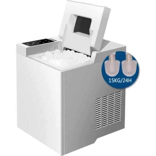 Electric Ice Maker Bullet Cylindrical Home Ice Cube Making Machine Countertop For Commercial Small Milk Tea Shop 15kg / 24H