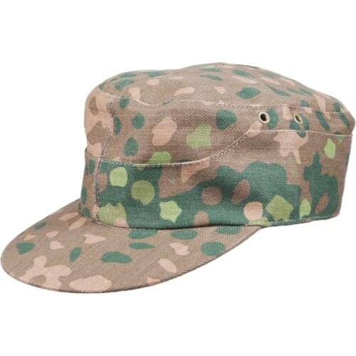 MenS WW2 GERMAN ELITE DOT44 CAMO FIELD CAP HAT - SIZE M