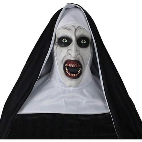 Halloween Scary Movie Cosplay Costumes Evil Terror Nun Ghost Mask Masquerade Horror Accessories New Performance Costume Masks