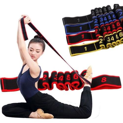 Hot Yoga Stretch Resistance Bands Adult High Elasticity Multi-segment Belt Yoga Assisted Stretching Belt Yoga Fitness Products
