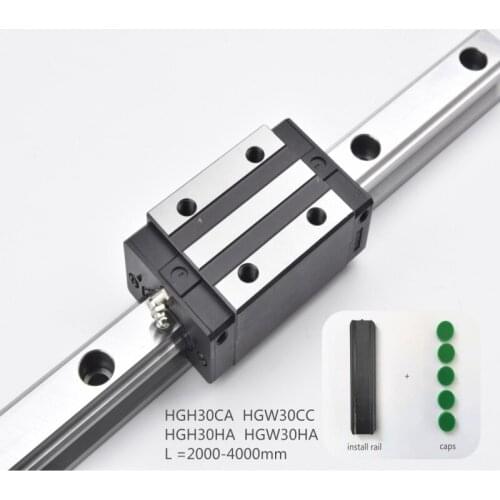 Factory custom WEDM HGH30CA HGW30HA length 1000 2000 2500 3000 3500 4000mm driven motorized linear motion guide rail