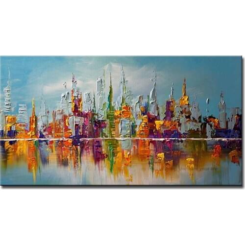 Mintura Hand Painted Modern Abstract Canvas Oil Painting Wall Art Picture Living Room Home Decoration Hotel Decoration No Framed