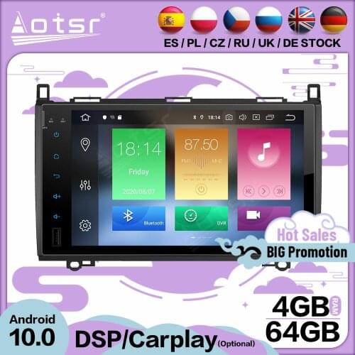 Carplay Multimedia Stereo Android 10 Player For Mercedes Benz Sprinte B200 Vito Viano W469 GPS BT Audio Radio Receiver Head Unit