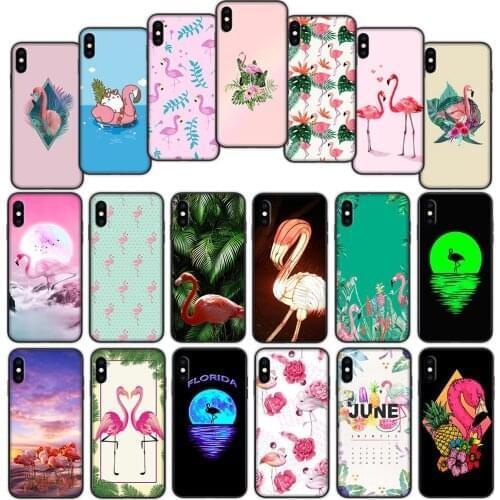 Cute Flamingo Soft Cover Case for iPhone 12 11 Pro X XS XR Max