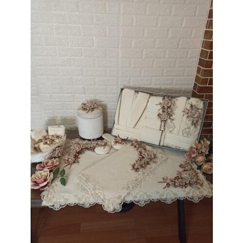 Bathroom accessory set,Bathroom Rug Set, Non-slip Bathroom Mat, gift set, wedding set, boho bathroom decor,Non-slip Cover