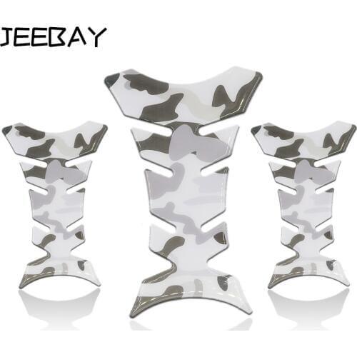 New 3D Crystal Glue Camo Outdoor Logo protect motorcycle fuel tank pad moto racing car motocicleta 3M sticker decals accessories