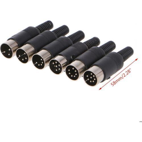 OOTDTY 1Pc Male/Female DIN Plug Socket Connector 3/4/5/6/7/8 PIN Chassis Cable Mount