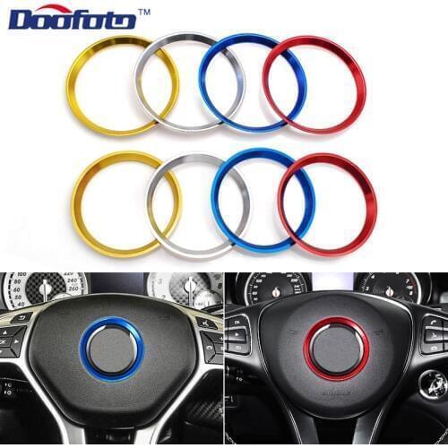 Car Steering Wheel Trim Ring Center Decoration Accessories Cover Styling For Mercedes Benz GLE CLA W203 W204 W205 Circle
