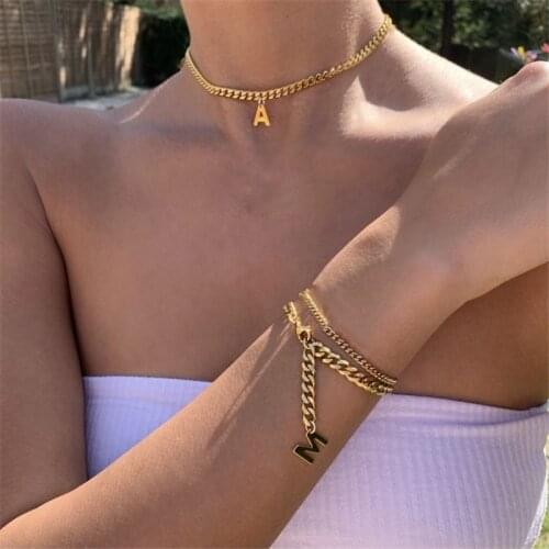 Charm Necklace Bracelet Multipurpose Accessory Stainless Steel Chain Beautiful Lady Fashion Jewelry Exquisite Euramerican style