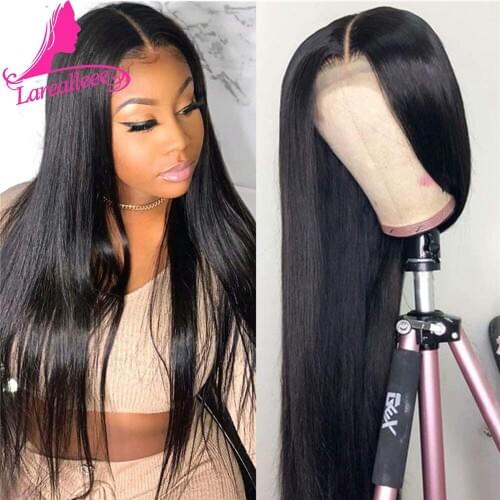 5x5 Lace Closure Human Hair Wig Brazilian Virgin Hair Straight Lace Clsoure Wigs Pre-Plucked Hairline With Baby Hair 18-34 Inch