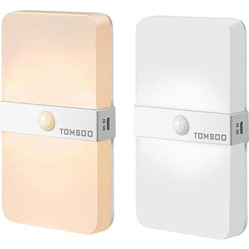 Rechargeable Motion Sensor Light, Adjustable 3000K Warm White / 6500K Cool White Color Change LED Motion LED Bulbs