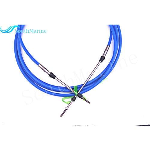 Outboard Engine ABA-CABLE-18-GY Remote Control Throttle Shift Cable 18ft for Yamaha Boat Motor Steering System Blue 5.486m