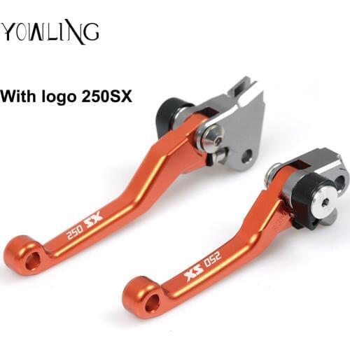 LOGO 250SX Dirt bike Pit bike CNC Pivot Foldable Clutch Brake Lever For 250SX 250 SX 2006 2007 2008 2009 2010 2011 2012 2013