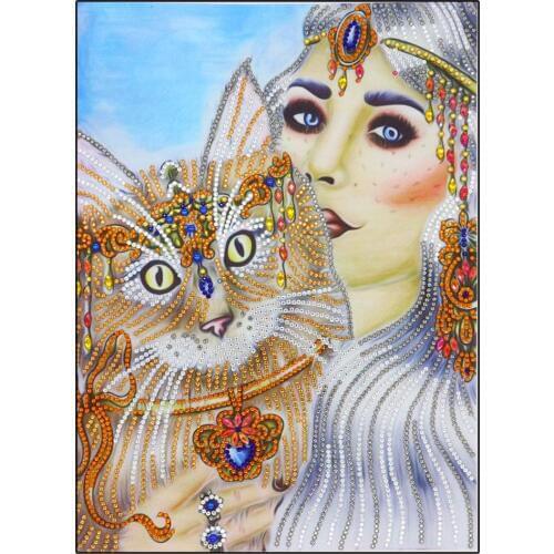 Special 5D animal diamond embroidery beauty and cat character DIY cross stitch iris Mosaic decorative paint home gifts just arri