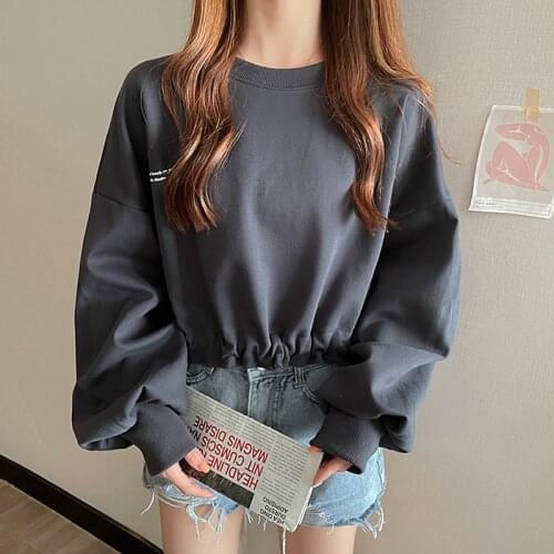 Drawstring Oversized Hoodie Women Streetwear Pullover Sweatshirts Female 2021 Autumn Loose Hoodies Sudaderas Mujer