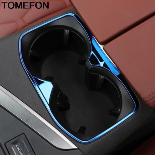 TOMEFON For Peugeot 3008 GT 2017 2018 Center Console Front Water Cup Holder Moulding Cover Trim Styling Interior Accessories