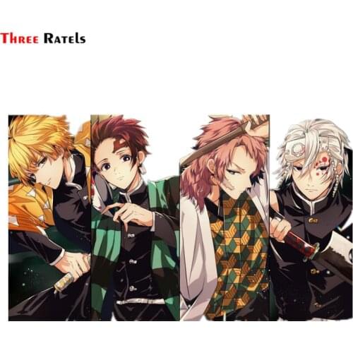 Three Ratels FC488 Kimetsu No Yaiba Tanjiro Kamado 3D Poster Cartoon Anime Car Hood Sticker Laptop Decal