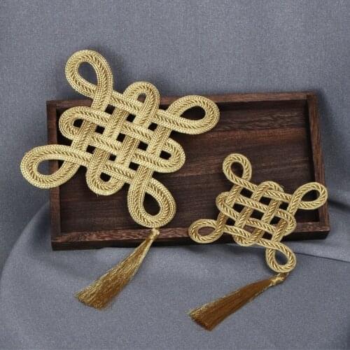 High Quality Golden Chinese Knot Buckle Dress Jacket Curtain Door Curtain Curtain Head Decoration Accessories