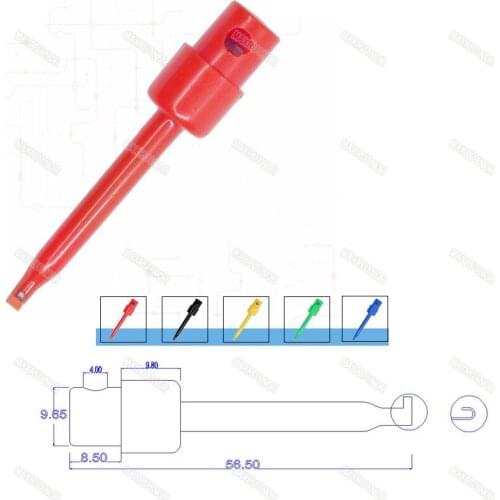 SMD IC Test Hook Clip Grabber Copper Probe for Electronic Testing Cable Welding 30V/10A