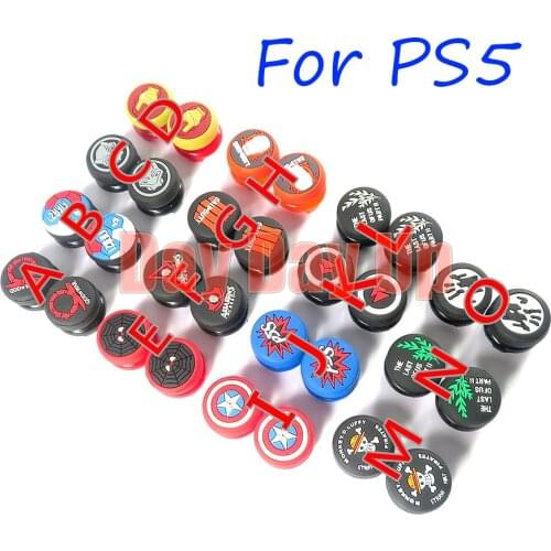 10sets Case For Playstation ps5 Silicone Thumb Stick Grip Cap Thumbstick Joystick Cover Case For Sony Dualshock 5 Controller