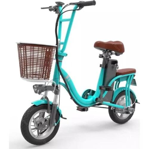 12 Inch Parent-child Electric Bike Bicycle 2 Wheels Electric Bicycle With Removable Battery/Basket 400W 48V Electric Bike Mini