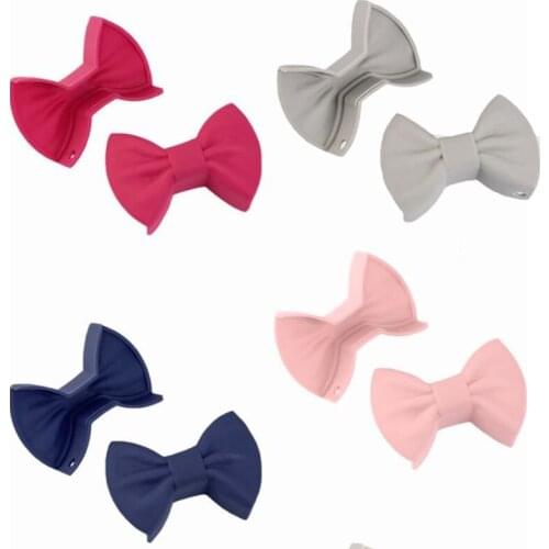 2pcs Bowknot Silicone Pot Holder Oven Mitts Pinch Grips Kitchen Tool Accessories