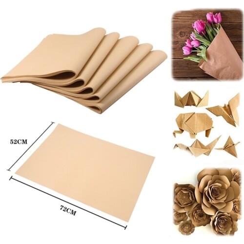 5PCS Vintage Florist Kraft Paper Flower Wrapping Papers Waterproof Flower Packing Papers Handmade Gift Wrapping Craft Decor