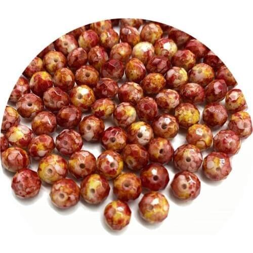 6/8/10mm Mixed Colors Austria Faceted Glass Beads Loose Spacer Round Beads for Jewelry Making DIY Bracelet necklace #008