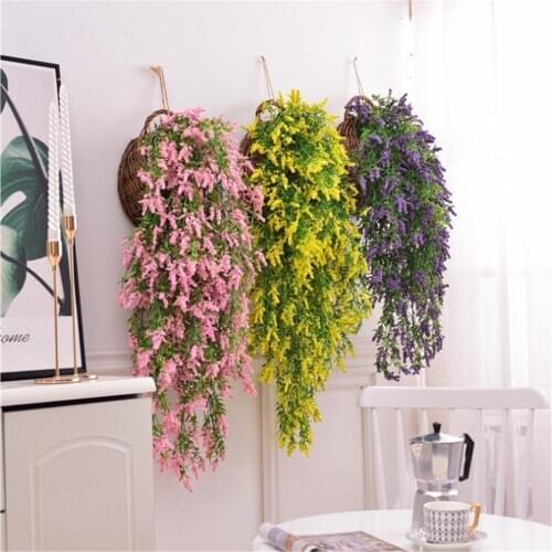 75cm Artificial Hanging Flower Plant Willow Rattan Flowers Fake Vine Artificial Hanging Plant For Garden Home Wall Decoration