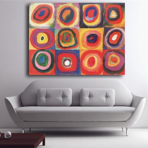Abstract Red Circle Canvas Painting Modern Wassily Kandinsky Posters and Prints Wall Art for Living Room Home Decor Cuadros